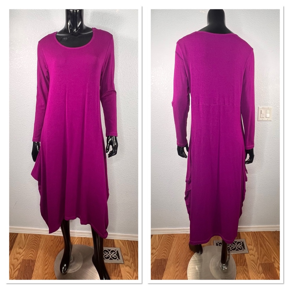 Bryn Walker Chelsea Lagenlook
Midi Dress Sz S Oversized Purple